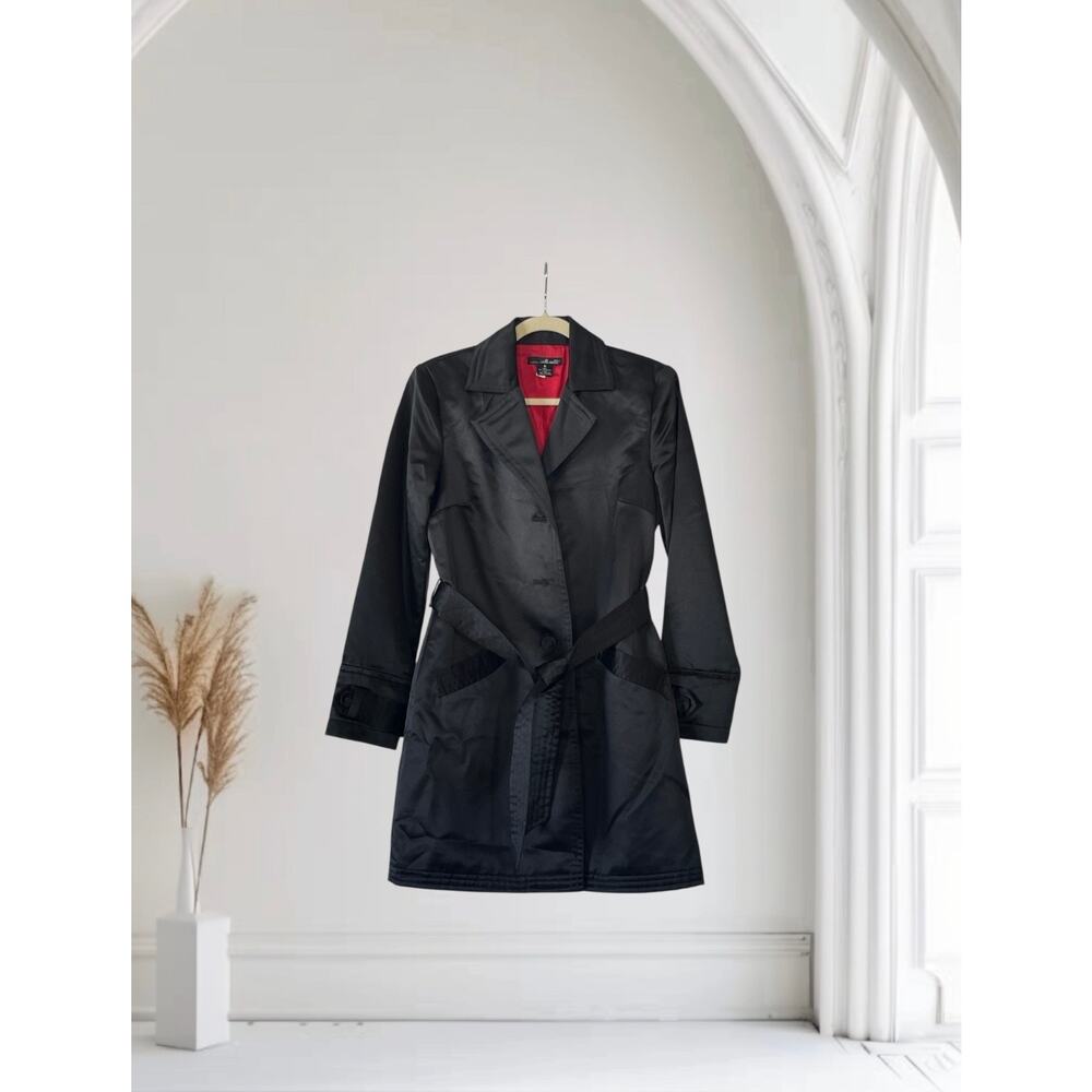 Women’s Willi Smith Lined Belted Jacket Coat Size Medium - Picture 1 of 6